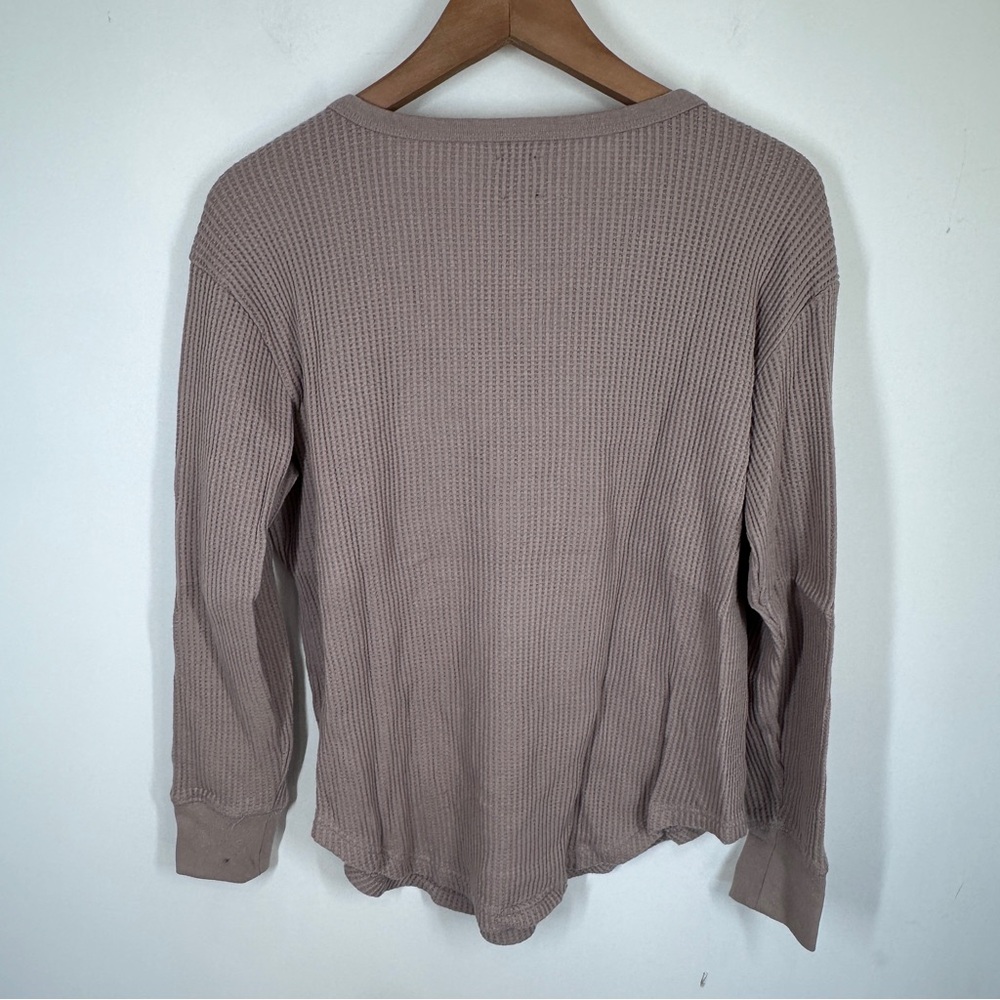 GAP Beige Chunky Waffle Knit Long Sleeve Top Size Small - Picture 6 of 6
